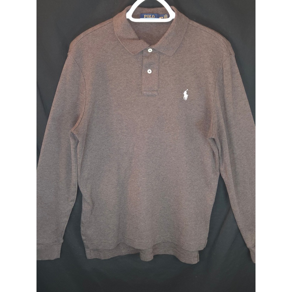 Polo Ralph Lauren Mens Long‎ Sleeve Medium Classic Fit shirt Embroidered Pony